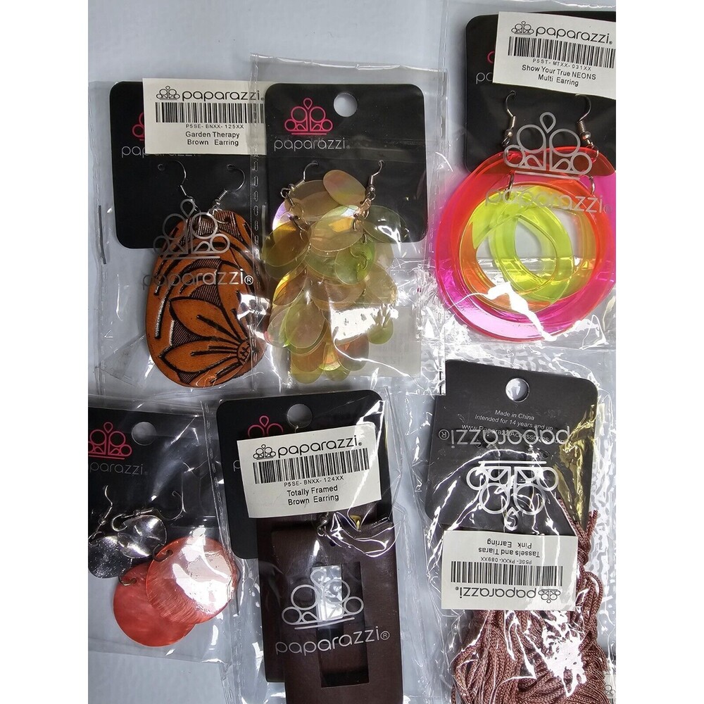 Paparazzi Dangle Pierced Earrings Lot Of 10 Jewelry